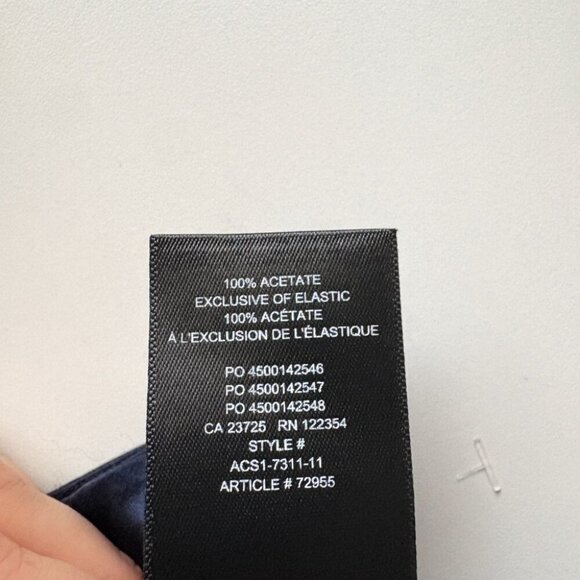 Aritzia Wilfred Only Slip Satin Midi Skirt Navy Blue Size 6 - Picture 7 of 7